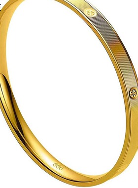新款越南沙金手镯女实心古法方形手环女手链女不掉色轻奢高级感