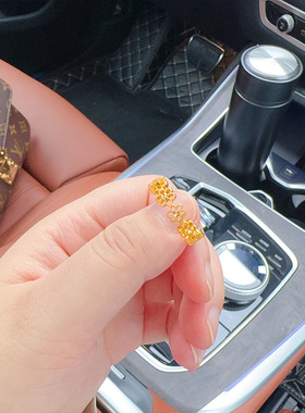 金店款越南沙金蕾丝镂空满圈五花戒指时尚精致甜美百搭送女友礼物