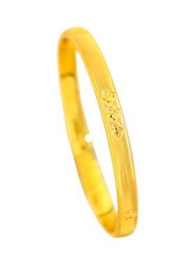 金店同款越南沙金999爆闪碎碎冰四角星手镯新中式仿三金婚嫁镯子