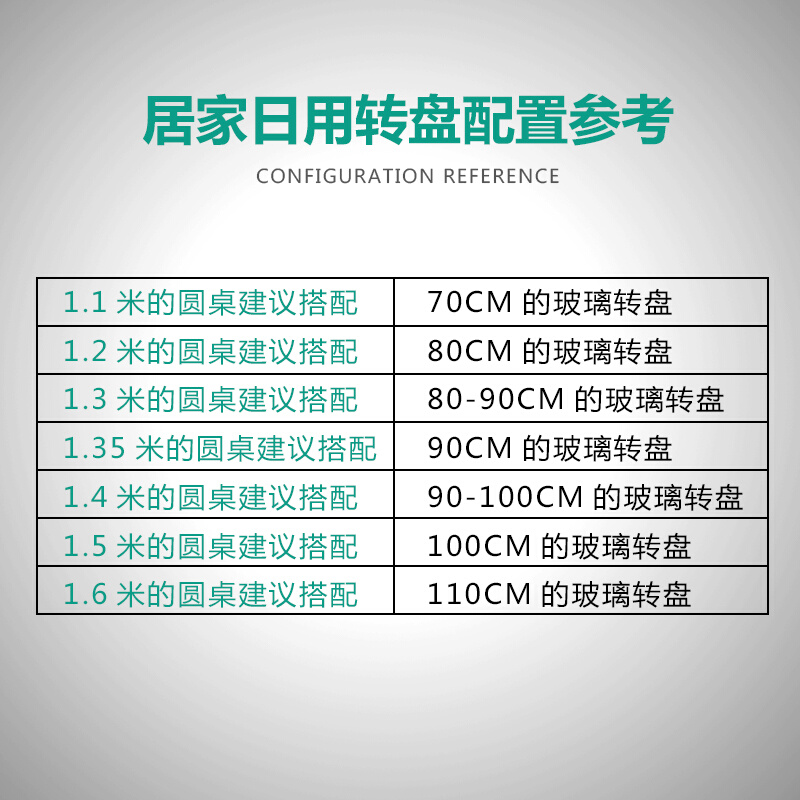 餐桌转盘钢化玻璃家用大圆桌旋转饭桌园台面底座圆盘酒店玻璃转盘-图2