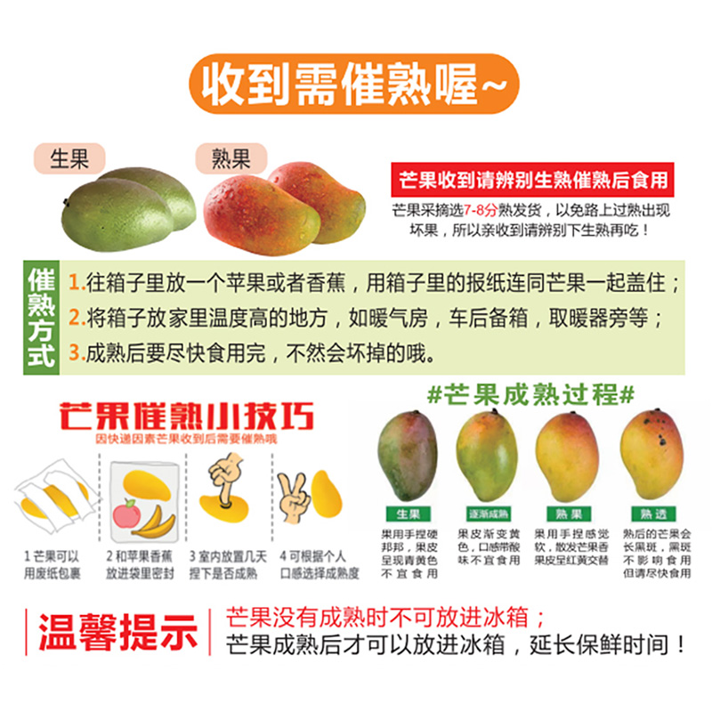 海南贵妃芒芒果5斤单果150g+大果当季整箱包邮孕妇-图2