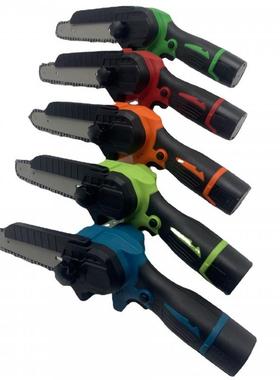 新款锂电迷你剧4寸6寸电链锯小型伐木锯手提家用电动手锯