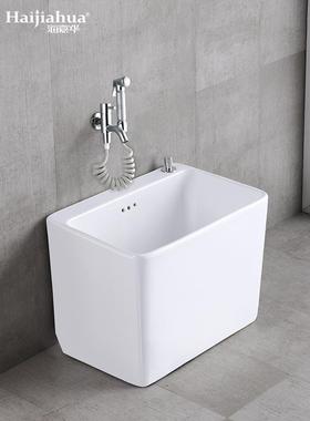 cs阳台洗拖把池水槽家用陶瓷拖布池卫生间墩布池大小号拖帕池