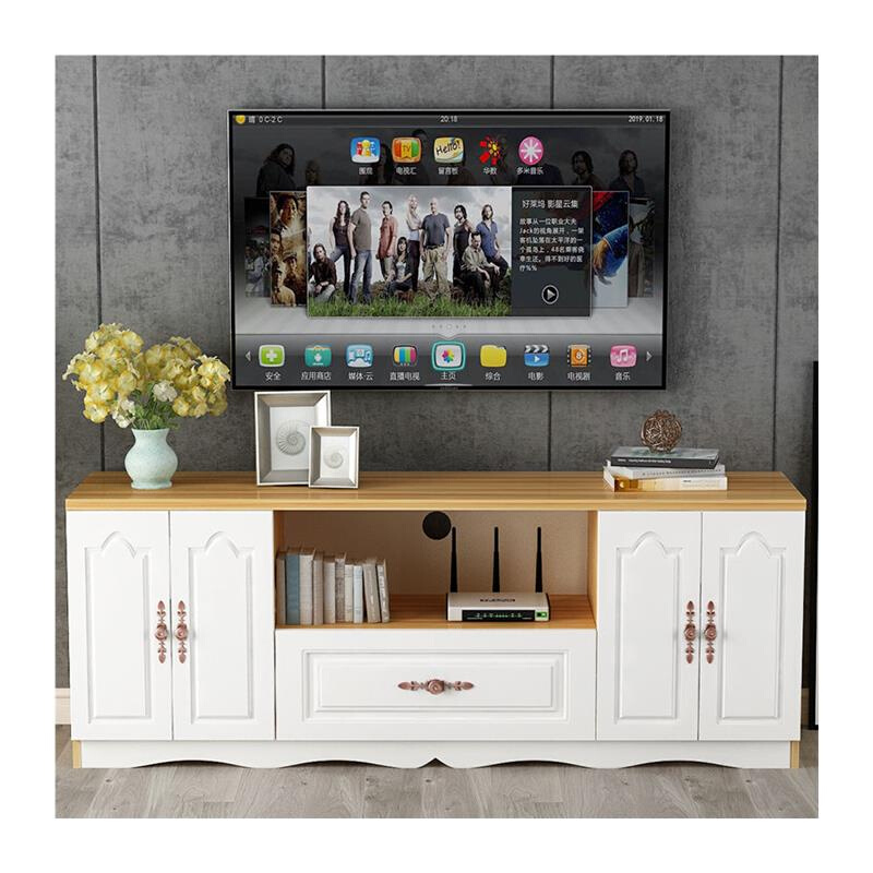 电视柜约小户型客厅边柜组合欧式钢化玻璃地柜卧室电视机柜 - 图3