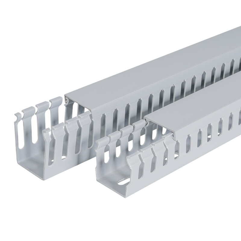 pvc线槽工业配电柜电箱设备行线槽全型号高60高100宽80灰色阻燃-图3