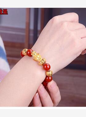 越南沙金貔貅手链不易掉