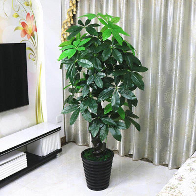 假树叶树发财树植物落地盆栽大型客厅盆景假花塑料花装饰绿植,淘宝优惠券,粉丝福利购,淘宝优惠卷