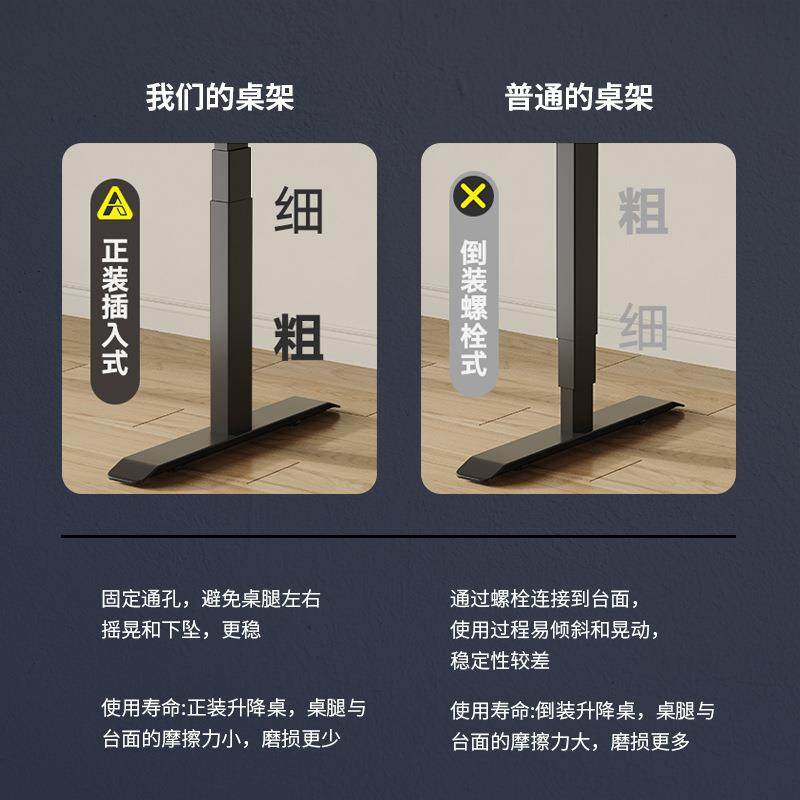 可调节高度电脑桌台式带桌垫电竞桌站立式办公桌子家用学习书桌,淘宝优惠券,粉丝福利购,淘宝优惠卷