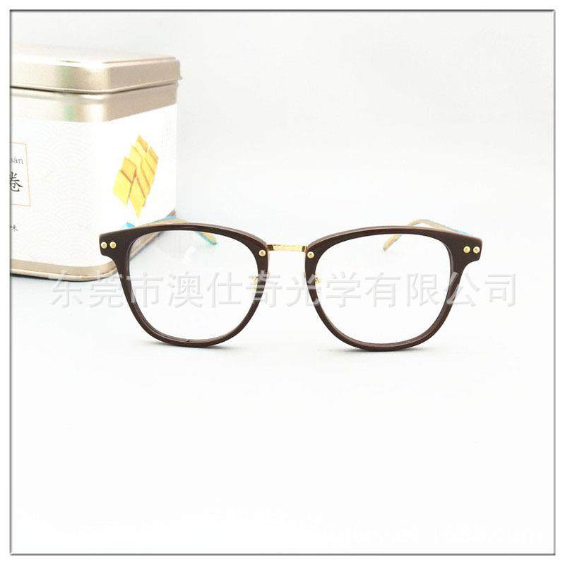 撞色复古框架光学镜框架凹造型眼镜户外阻挡蓝光线眼镜黄色框金配,淘宝优惠券,粉丝福利购,淘宝优惠卷