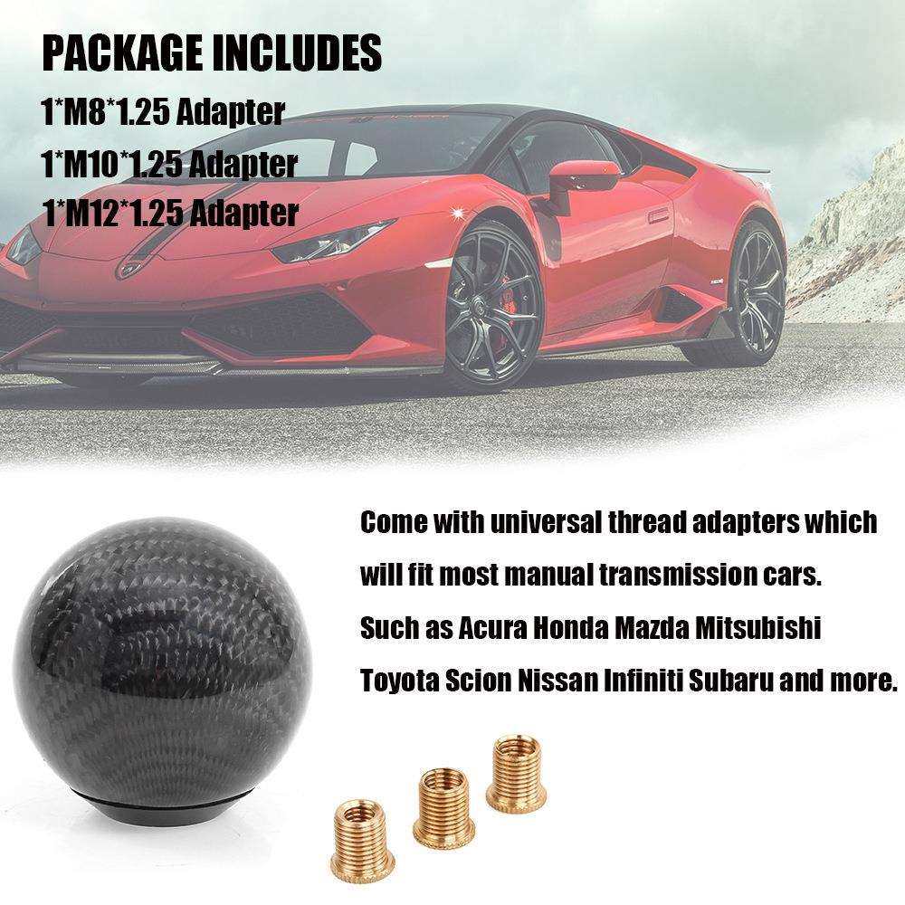 跨境汽车改装配件碳纤维排挡头圆形手球自动挡档把头,淘宝优惠券,粉丝福利购,淘宝优惠卷