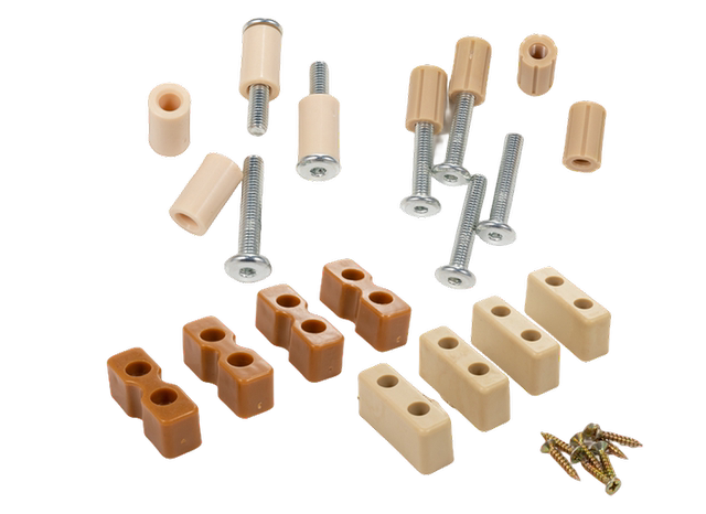 Special screw and nut bed plate support for baby cot