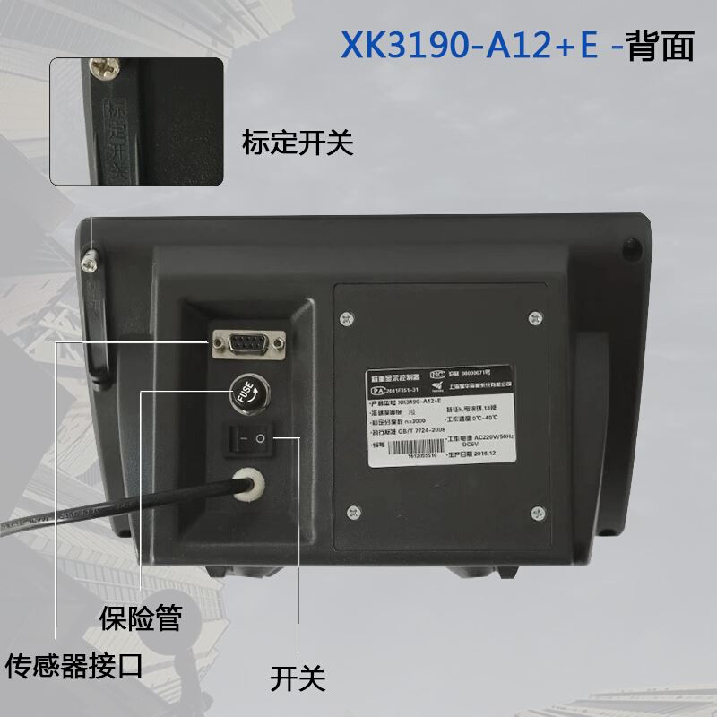 耀华X3190-A12 E电子称平台秤地磅显示器仪表家畜工业1-3吨5吨称-图1