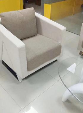 现代简约真皮办公沙发茶几组合老板总裁大堂办公室洽谈沙发可定