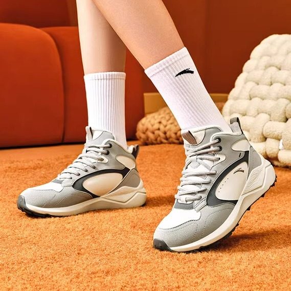 安踏踏洲丨加绒加厚保暖高帮大棉鞋女2025冬季新款百搭休闲运动鞋,淘宝优惠券,粉丝福利购,淘宝优惠卷