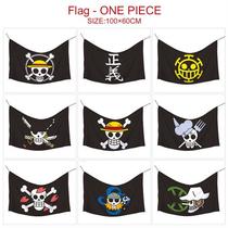 New sea thief Wang perimeter hanging flag cloth canvas curtain sail sea king animation hanging cloth poster Halloween Decorative Banner
