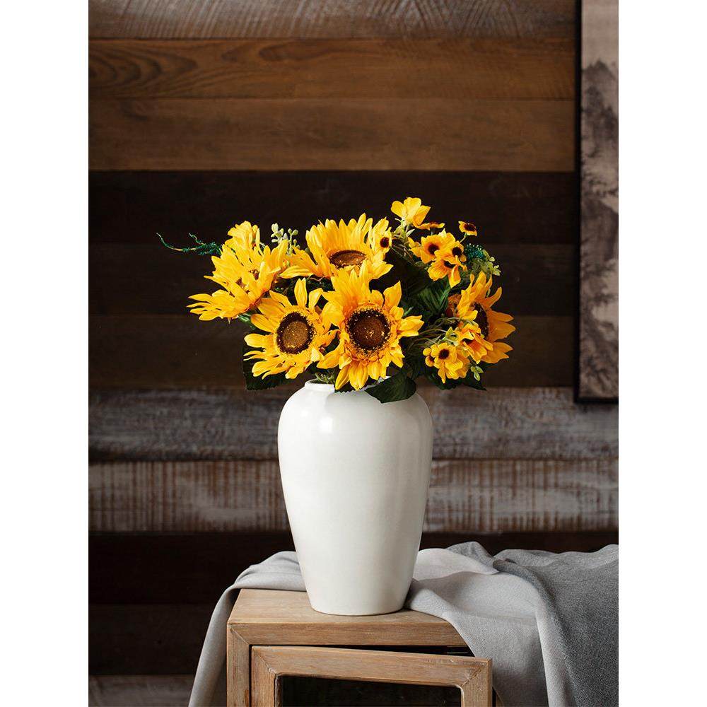 景德镇白色新中式陶罐现代简约家居装饰品插干花陶瓷花瓶客厅摆件,淘宝优惠券,粉丝福利购,淘宝优惠卷