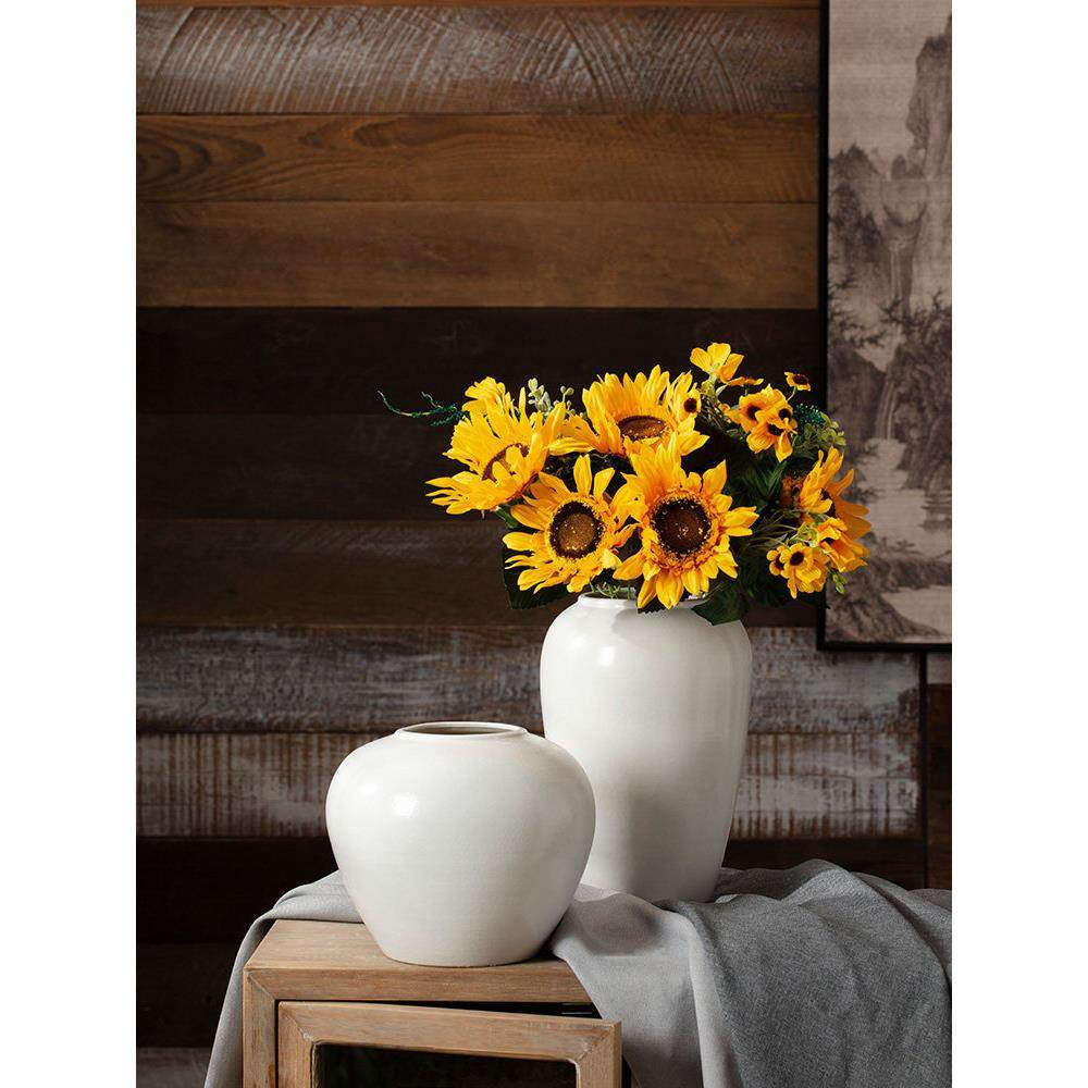 景德镇白色新中式陶罐现代简约家居装饰品插干花陶瓷花瓶客厅摆件,淘宝优惠券,粉丝福利购,淘宝优惠卷