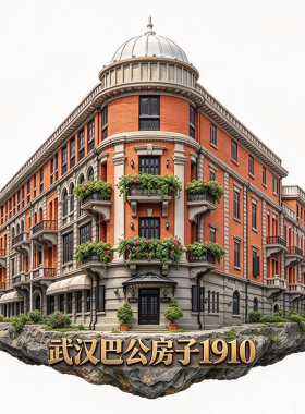 【湖北武汉巴公房子冰箱贴】百年经典俄式红砖老建筑汉口打卡磁贴