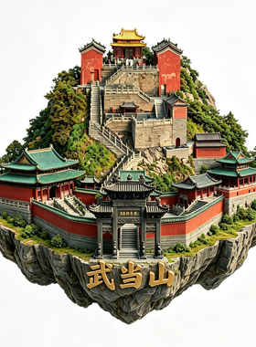 【湖北武当山冰箱贴】湖北名山国风旅游打卡纪念品文创磁贴摆件潮