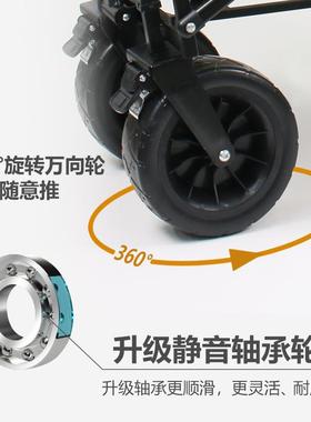 露营手推车可折叠户外金属野餐摆摊小推车营地拖车桌板野营车