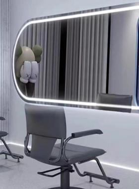 理发店横挂大通镜发廊专用潮店美发店镜台烫染一体挂墙网红镜子