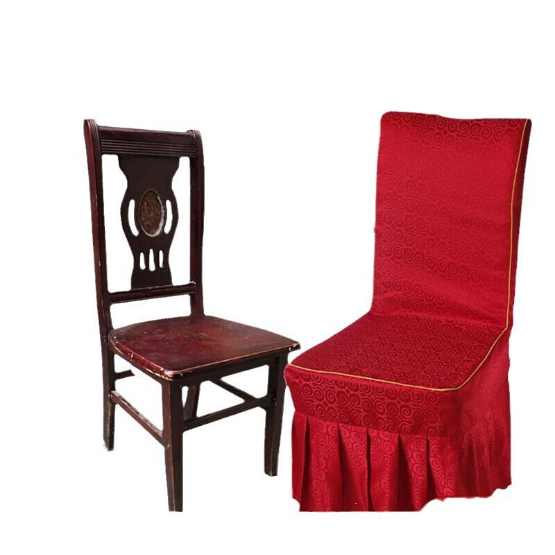 酒店桌椅套罩饭店宴会椅套罩婚庆饭厅木椅凳子套餐桌椅子套罩新款-图2