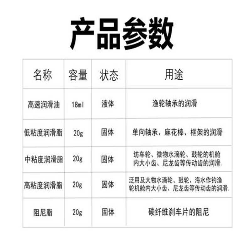 启拓路亚渔轮保i养油水滴轮卷线器鼓轮玖匠润滑脂低粘高黏脂阻尼