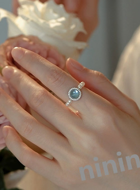 ninina海蓝宝珍珠戒指