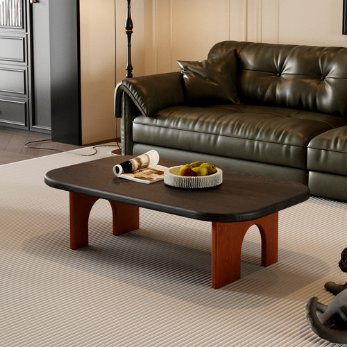 复古白蜡木茶几客厅家用现代简约实木茶桌茶台设计师新款中古风 - 图1