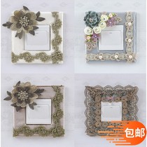 Cloth Art Switch Sticker Wall Sticker Switch Protective Sheath Creative Living Room Bedroom Wall Socket Decoration Cover Brief Modern Day