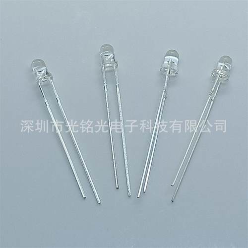 现货供应 F3/3mm七彩快闪透明圆头直插灯珠 红绿蓝快闪发光二极管 - 图0