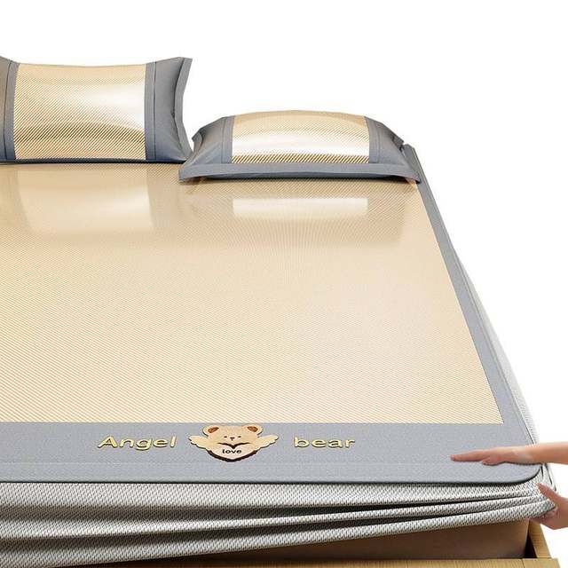Class A mother and baby grade ice silk can cool summer machine-washed bed fittings set summer sheet air conditioning soft cool mat