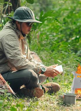 户外柴火炉便捷式火箭炉可折叠柴火灶露营野炊烧烤炉具野餐取暖炉