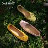 Daphne sheepskin red shoes women's flat wedding shoes
