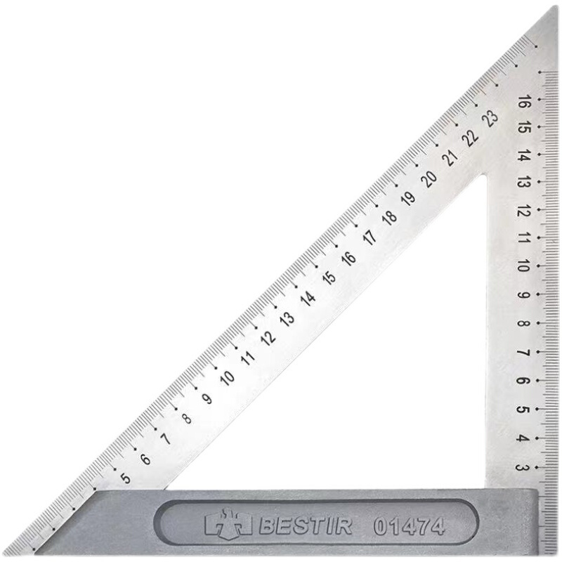 之鹰印三角尺不锈钢靠尺45°角尺木工直角尺90度三角板装修工-图3