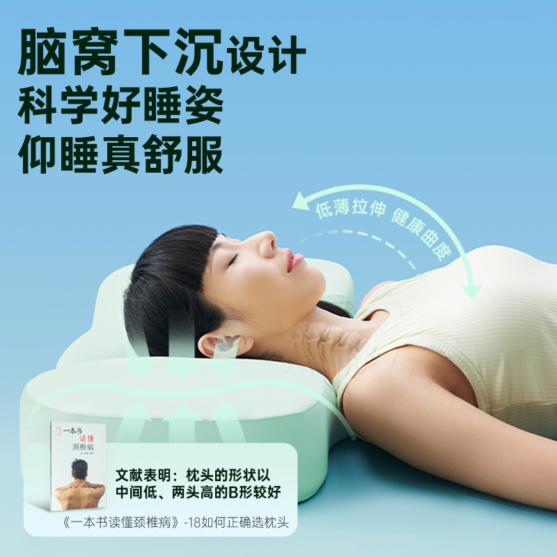 温眠熟睡枕颈椎枕记忆棉枕头护颈椎睡眠专用2.0活动