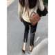 Korean black suit pants for women in spring and autumn summer thin straight cut trousers to make slim cigarette pants casual rear slit pants
