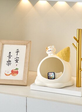 奶油风入户玄关钥匙收纳摆件进门鞋E柜桌面装饰品乔迁新居礼品可