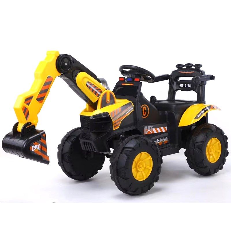 儿童挖掘机可坐人大号玩具车铲车电动拖拉机遥控推土挖土勾机可坐,淘宝优惠券,粉丝福利购,淘宝优惠卷