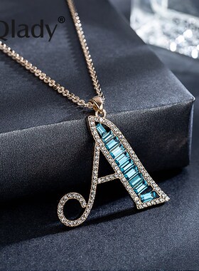 字母时尚毛衣e链项链女款2024新款大气高档高级感时尚项链毛衣配