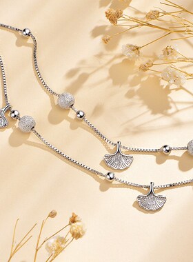 三生有幸手链女款纯e银轻奢小众闺蜜精致银女生手饰圣诞礼物送女