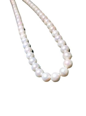 经典法式近正圆10mm淡水珍珠项链轻奢小众复古港风送妈妈实用礼物