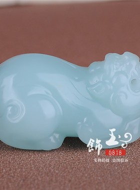 促销和田玉青白玉貔貅手把件挂件新疆且末糖瑞兽貔貅把件腰挂饰品