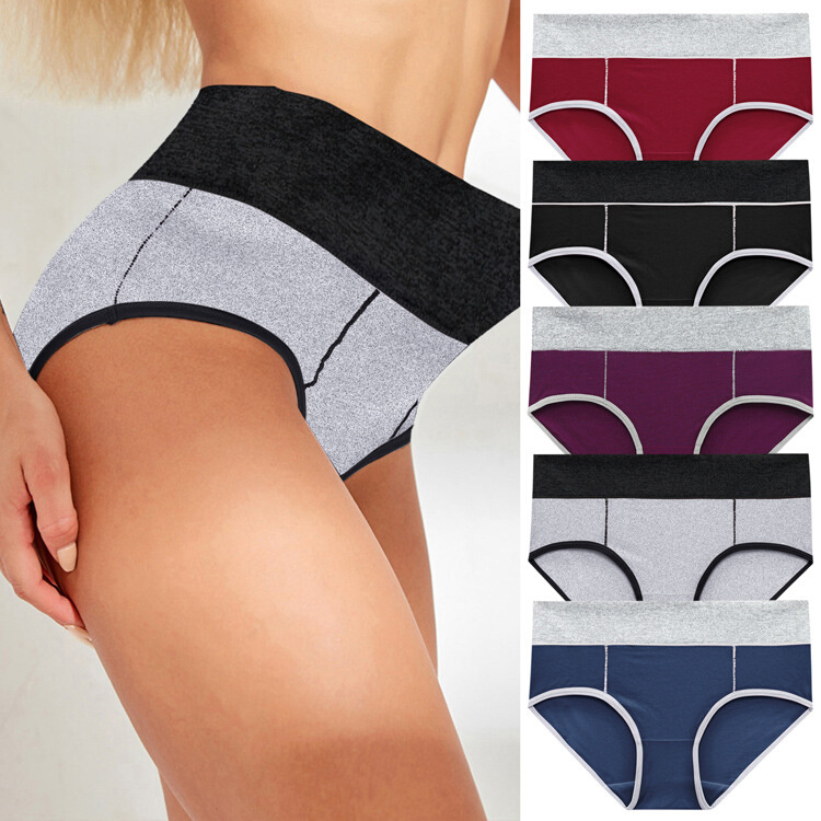 cotton briefs for women large size underwear 5条套装棉内裤女 - 图2