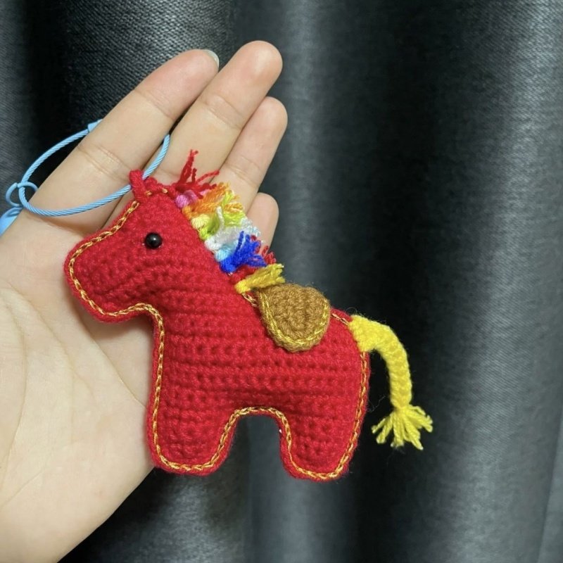 钩织小马挂件diy材料包手工自制钩针马年本命年吉祥物挂饰钥匙扣,淘宝优惠券,粉丝福利购,淘宝优惠卷
