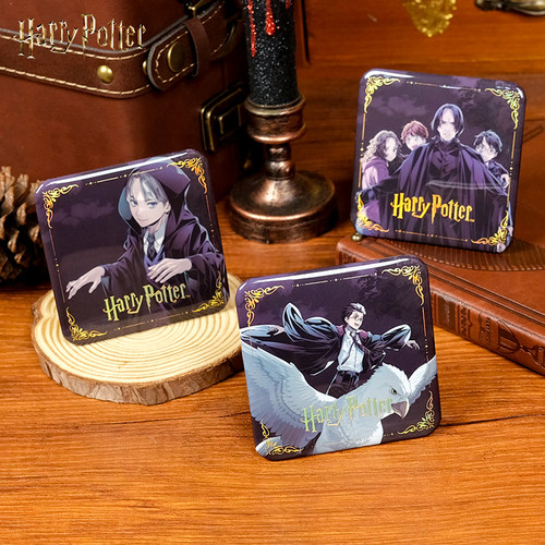 哈利波特华纳正版周边马口铁徽章方形吧唧剧情系列人物镭射谷子 - 图3