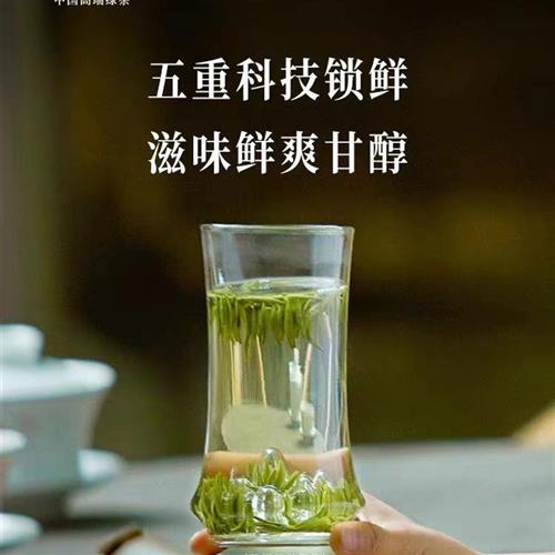 2新茶023峨眉山竹叶青茶叶特级品味明前高山绿茶60g雀舌小袋装茶-图0