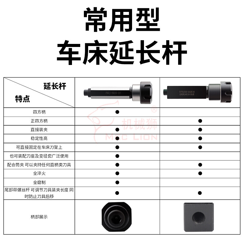 数控车床延长杆ER20er25双边SL侧固式直柄加长杆A型UM型钻夹头C20 - 图2