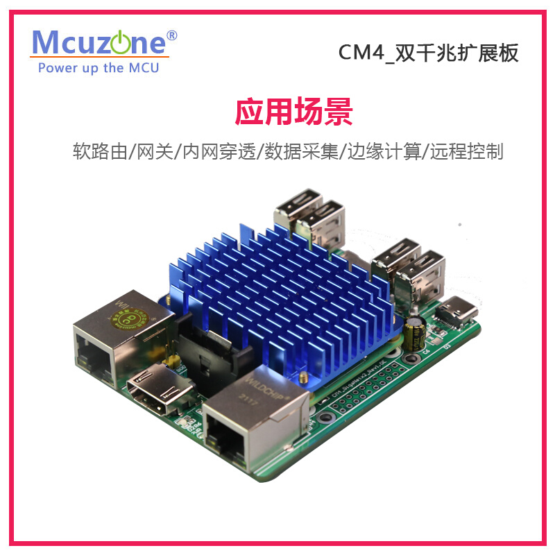 树莓派CM4_双千兆网口扩展板四路USB2.0千兆双向测试达945M-图0