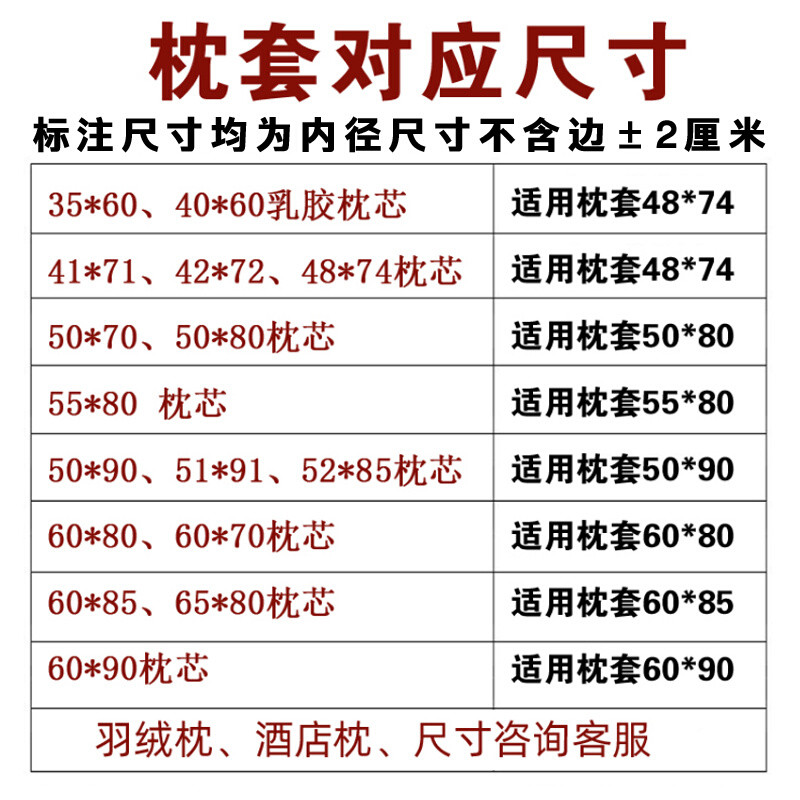 大枕套大号大尺寸枕头套一对装纯棉60cmx90cmx80cm全棉加大酒店 - 图0